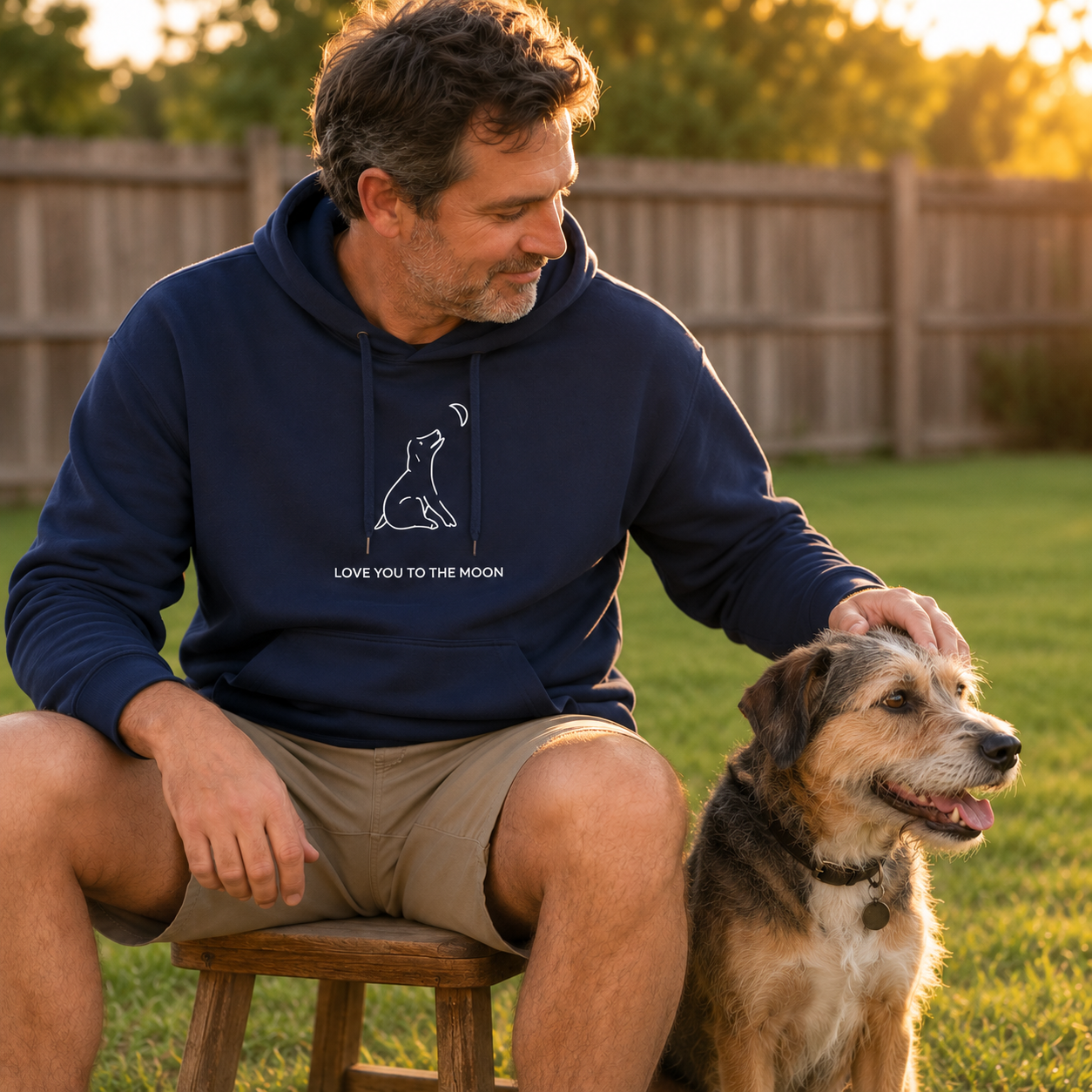 Love You To The Moon | Softstyle Fleece Hoodie