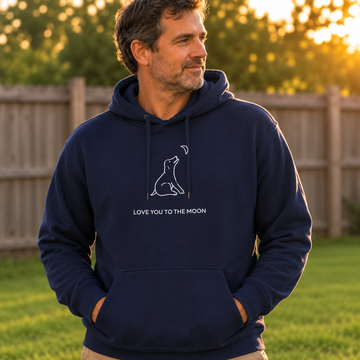 Love You To The Moon | Softstyle Fleece Hoodie