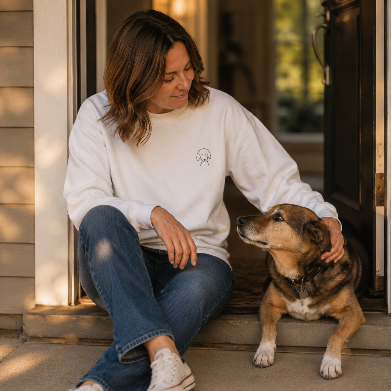Morewoof Classic Logo |  Embroidered Sweatshirt