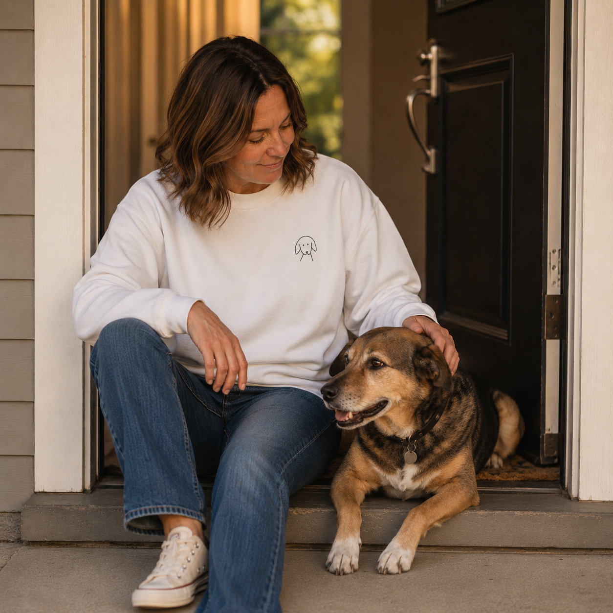 Morewoof Classic Logo |  Embroidered Sweatshirt