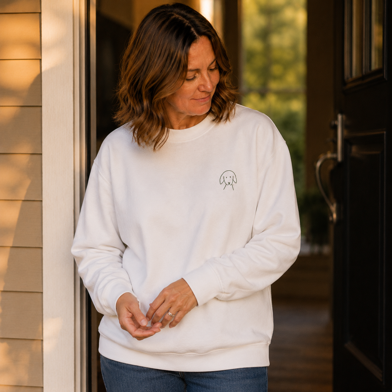 Morewoof Classic Logo |  Embroidered Sweatshirt