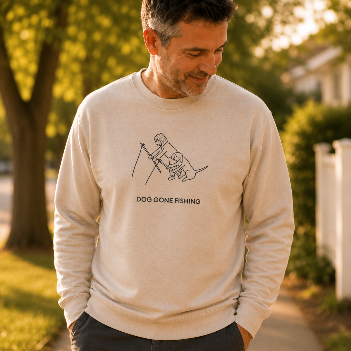 Dog Gone Fishing | Soft Fleece Sweatshirt | Summer Collection