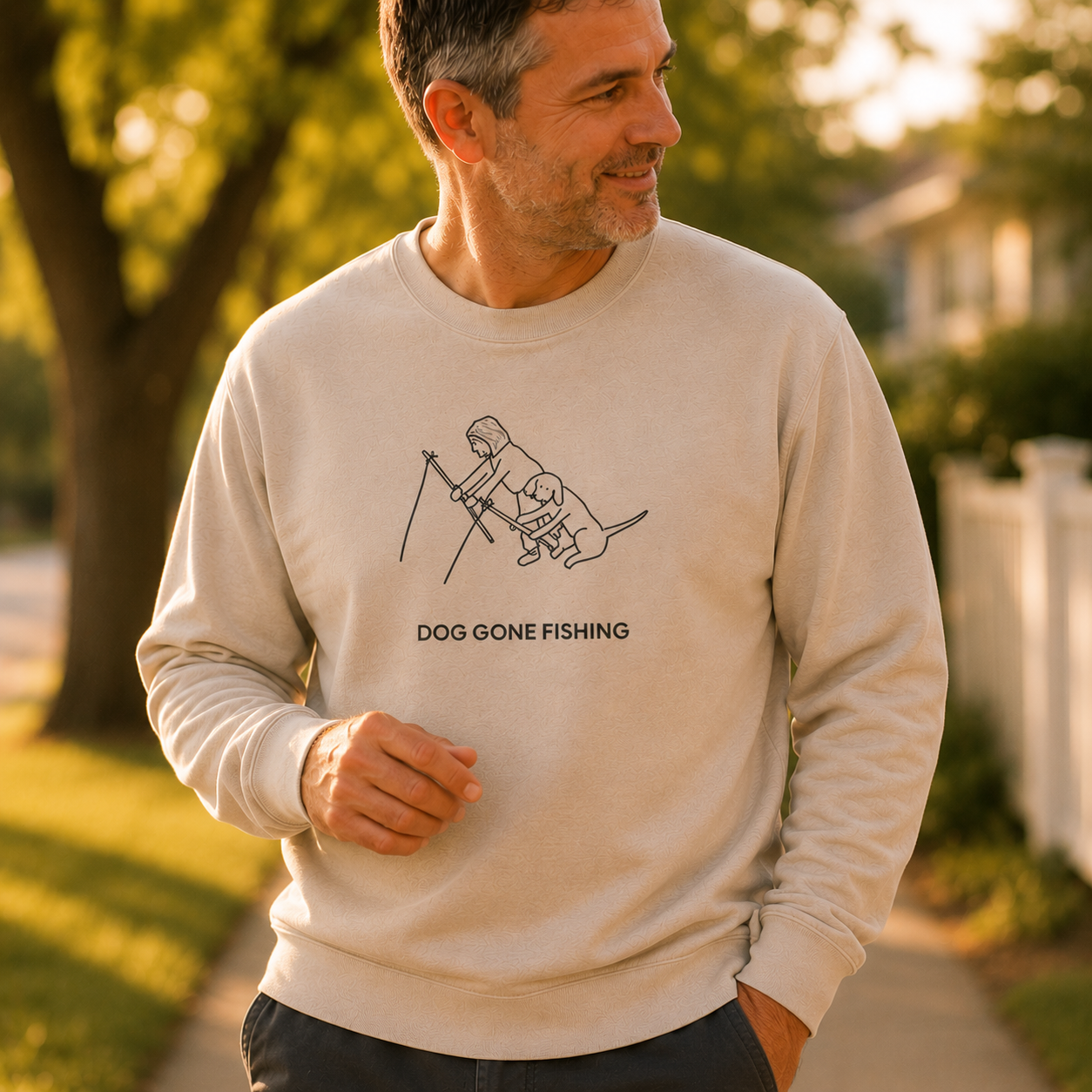 Dog Gone Fishing | Soft Fleece Sweatshirt | Summer Collection