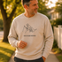 Dog Gone Fishing sweatshirt featuring a person fishing with their dog