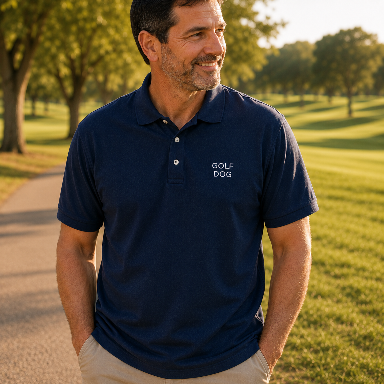 "Golf Dog" Polo Shirt | Men's Piqué Polo | Summer Collection
