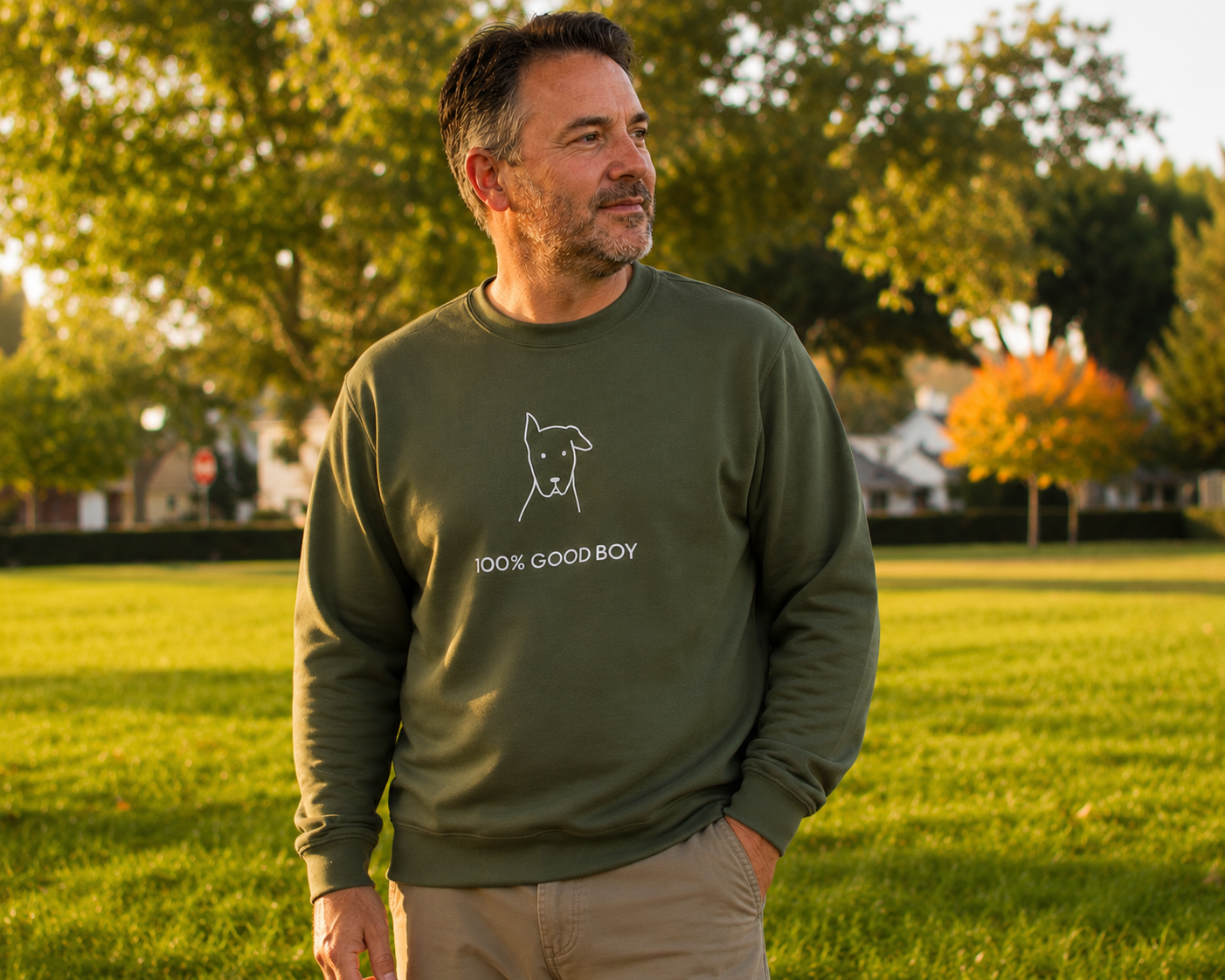 100% Good Boy | Softstyle Fleece Sweatshirt | Rescue Collection