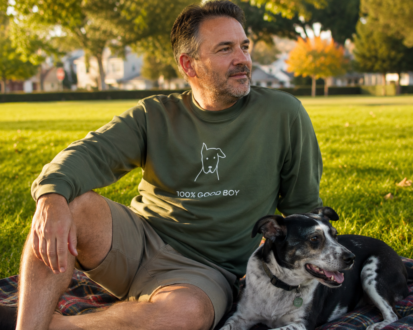 100% Good Boy | Softstyle Fleece Sweatshirt | Rescue Collection