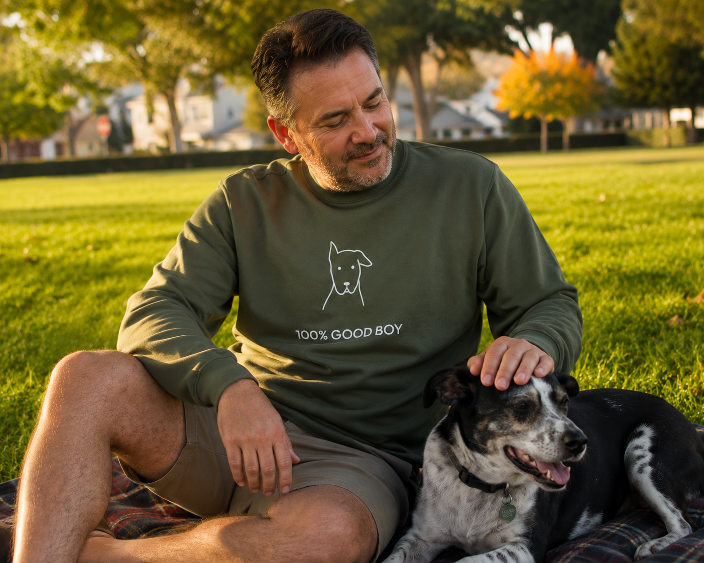 100% Good Boy | Softstyle Fleece Sweatshirt | Rescue Collection