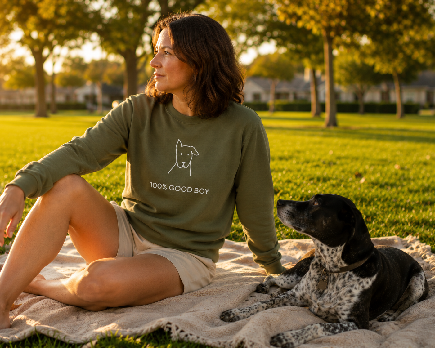 100% Good Boy | Softstyle Fleece Sweatshirt | Rescue Collection