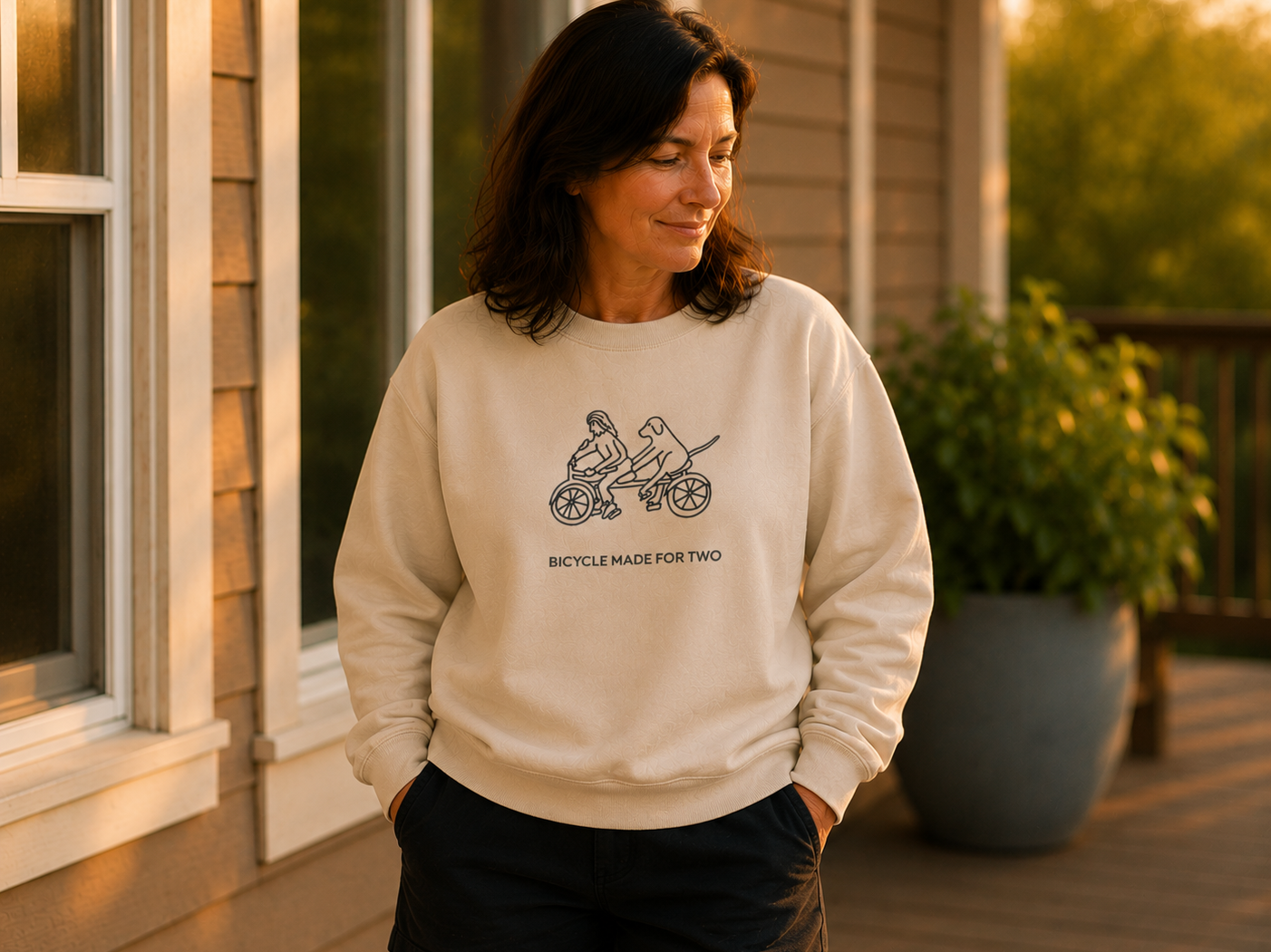 Bicycle Made For Two | Soft Fleece Sweatshirt | Spring Collection