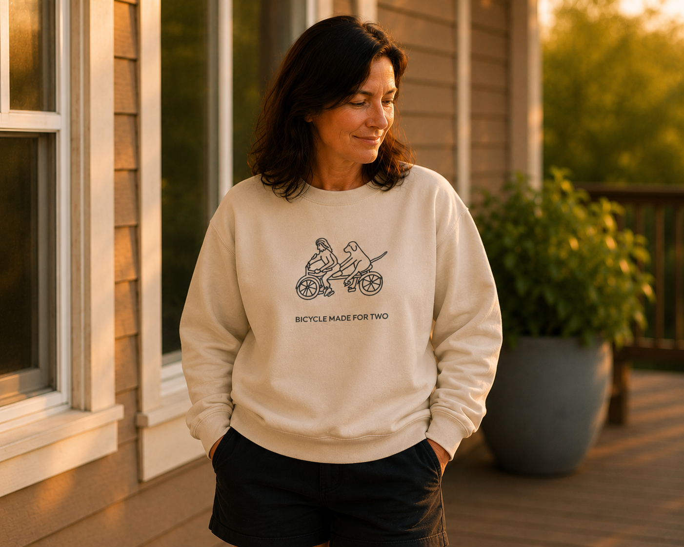 Bicycle Made For Two | Soft Fleece Sweatshirt | Spring Collection