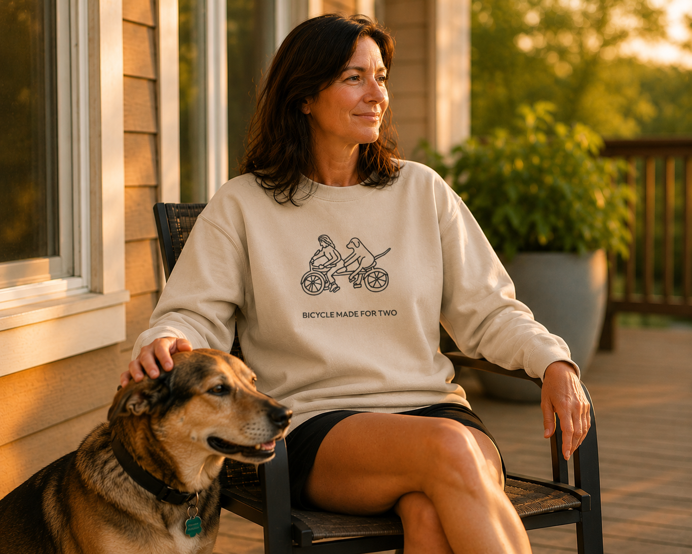 Bicycle Made For Two | Softstyle Fleece Sweatshirt | Spring Collection
