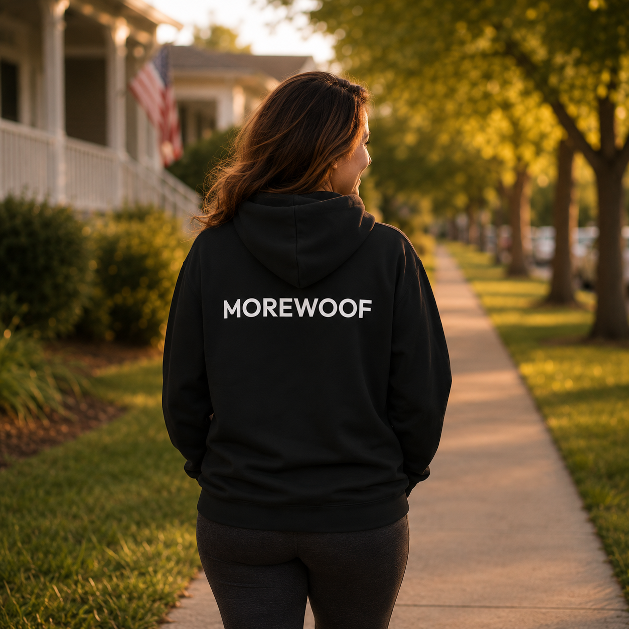 "Happy Dog" | Softstyle Fleece Hoodie | Face Time Collection