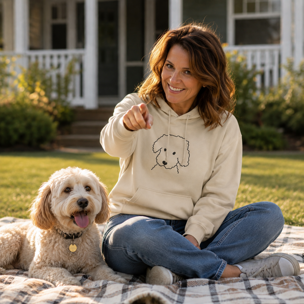 "Curly" | Softstyle Fleece Hoodie | Face Time Collection