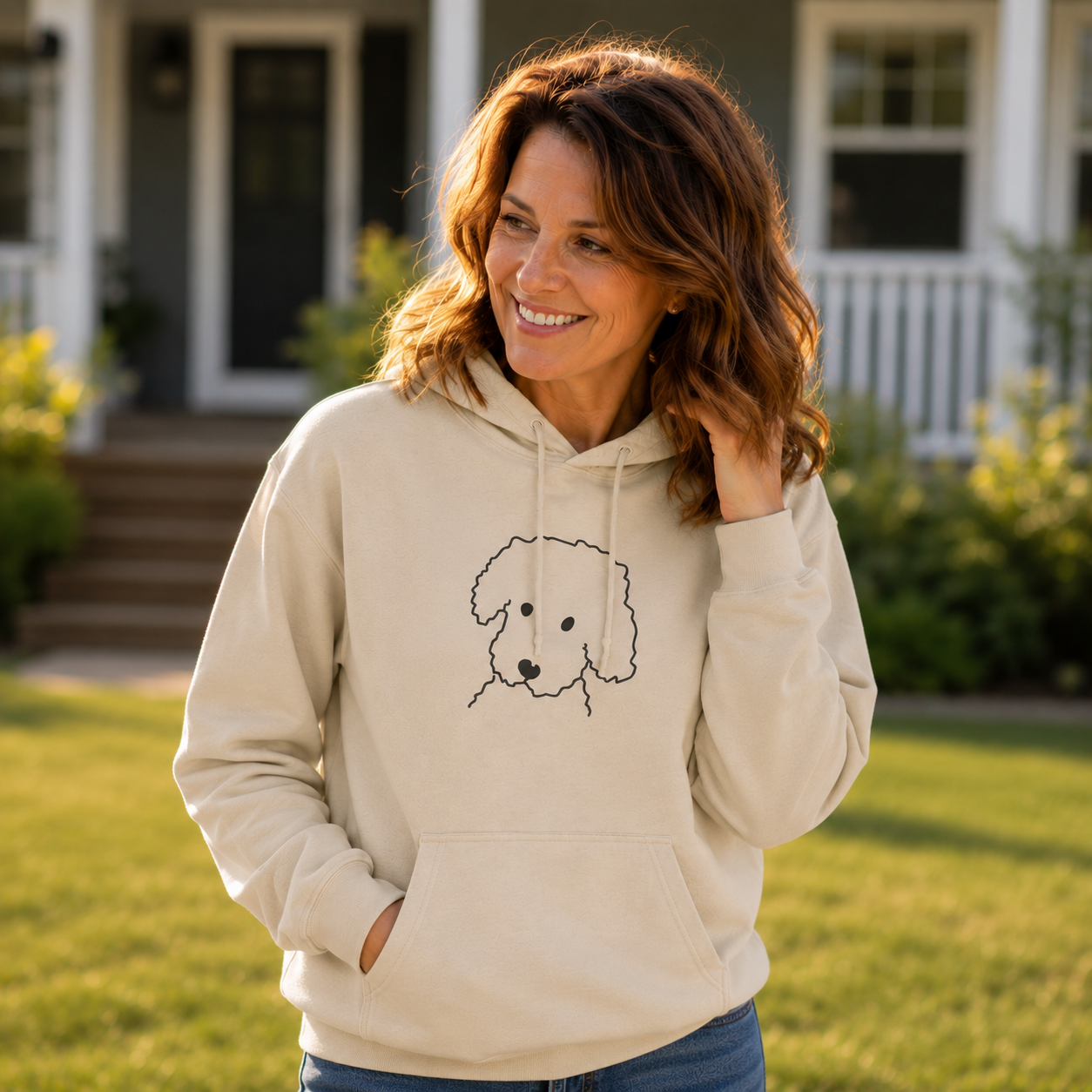 "Curly" | Softstyle Fleece Hoodie | Face Time Collection