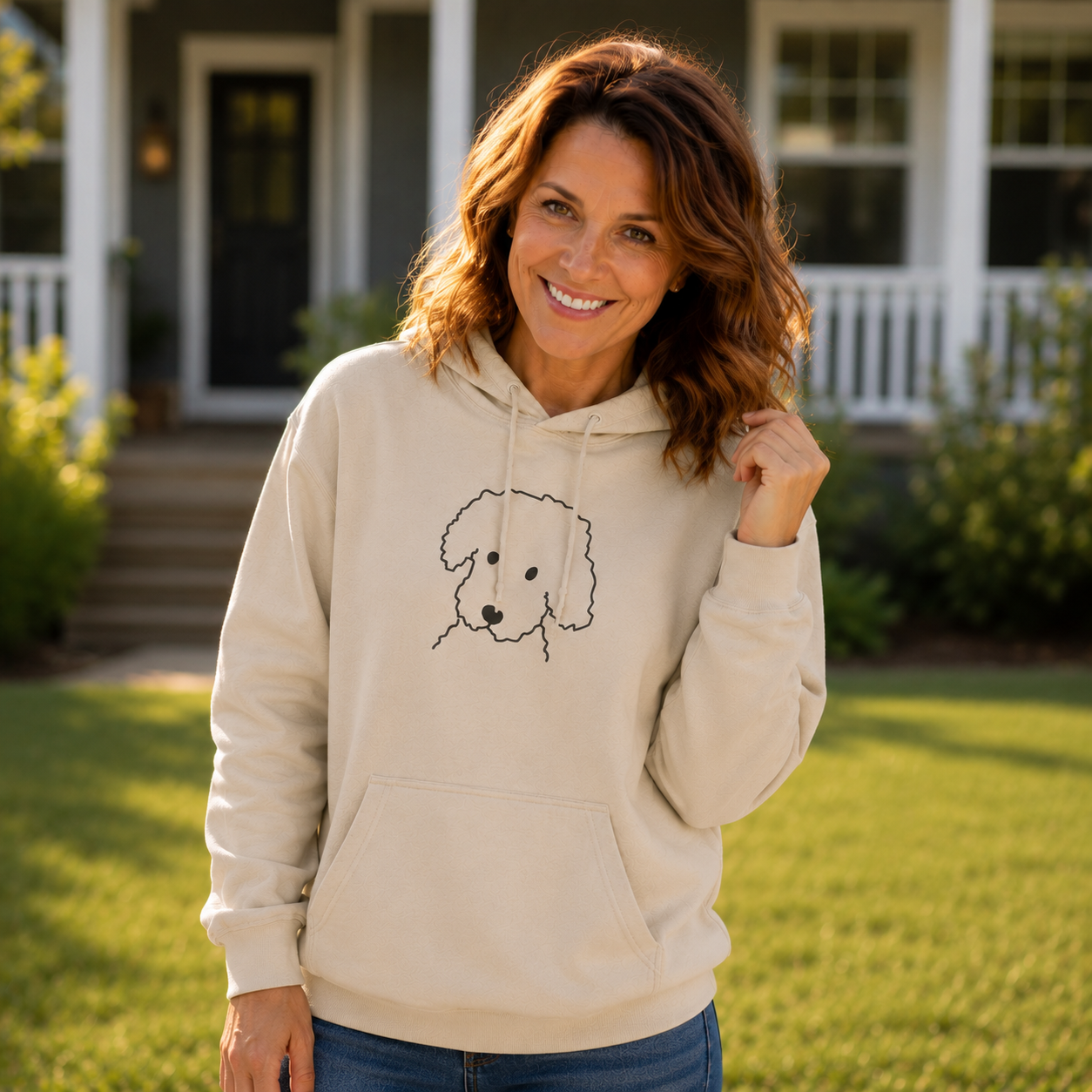 "Curly" | Softstyle Fleece Hoodie | Face Time Collection