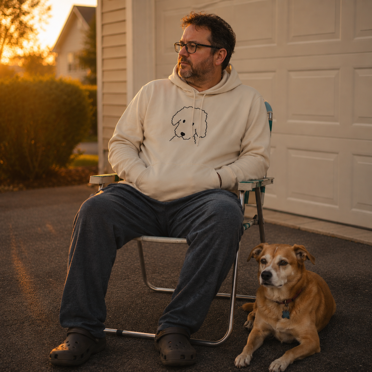 "Curly" | Softstyle Fleece Hoodie | Face Time Collection