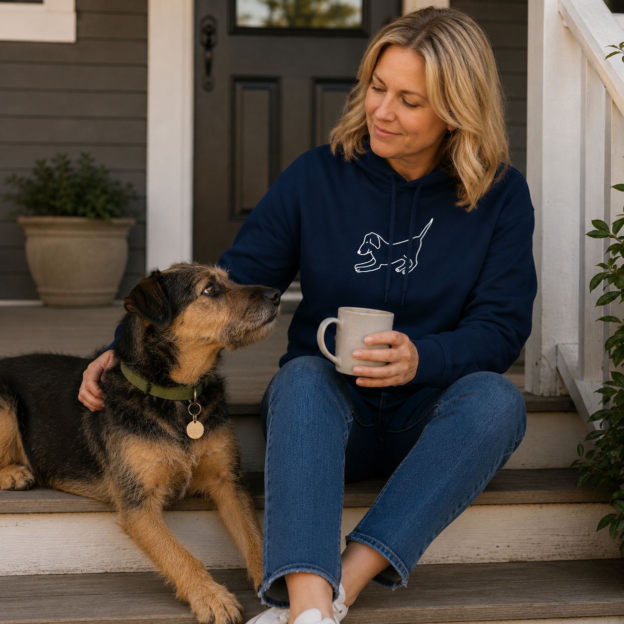 Downward Dog |  Softstyle Fleece Hoodie