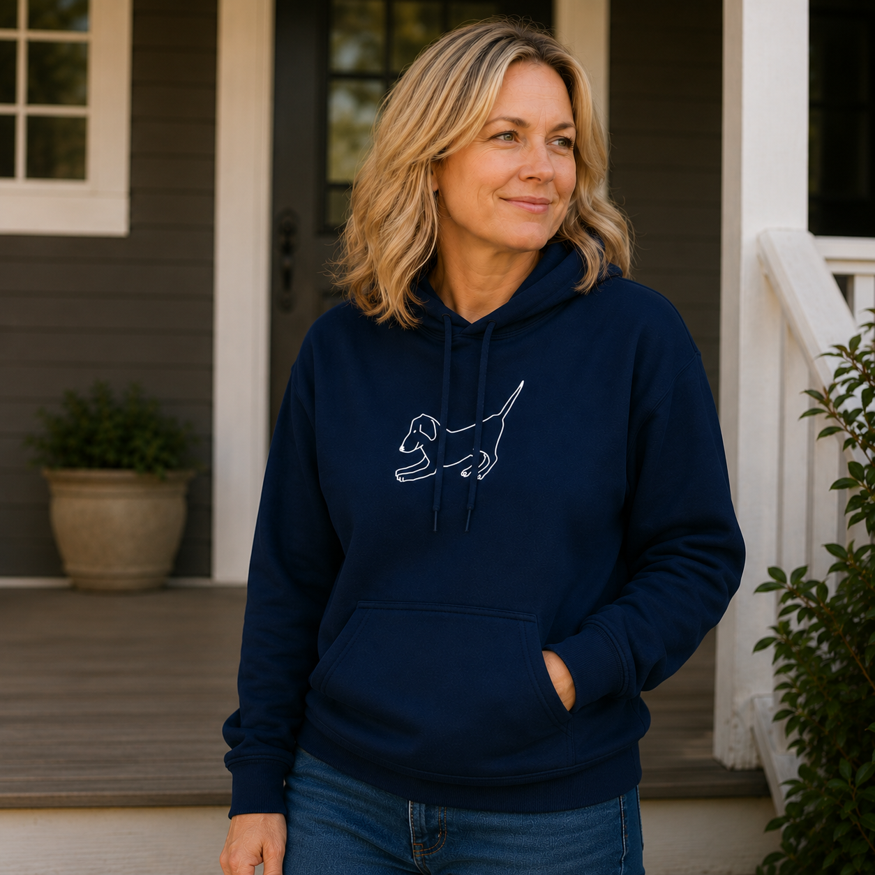 Downward Dog |  Softstyle Fleece Hoodie