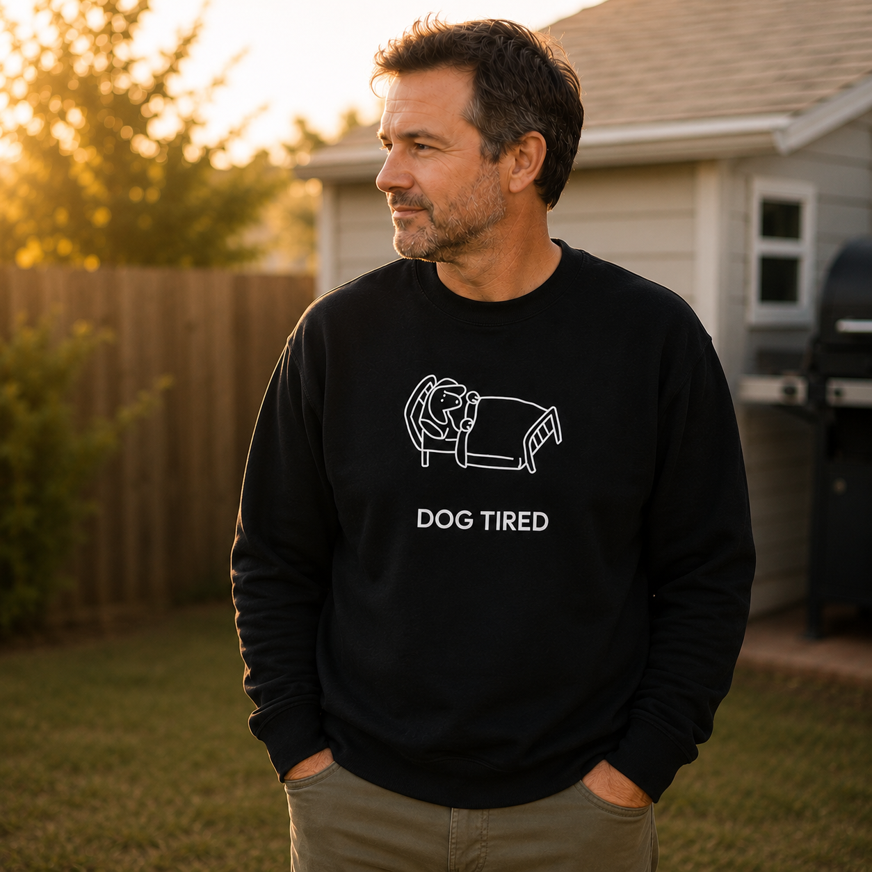 Dog Tired | Softstyle Fleece Sweatshirt
