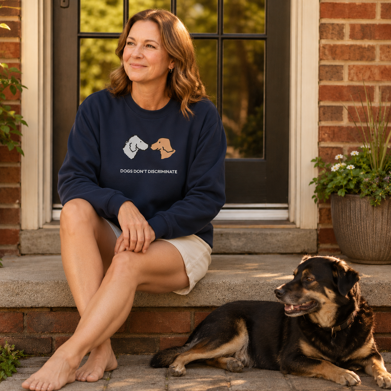 Dogs Don't Discriminate | Softstyle Fleece Sweatshirt | Color Collection