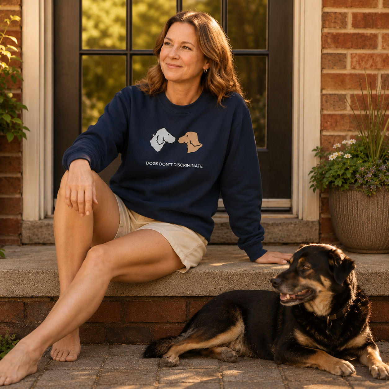 Dogs Don't Discriminate | Softstyle Fleece Sweatshirt | Color Collection
