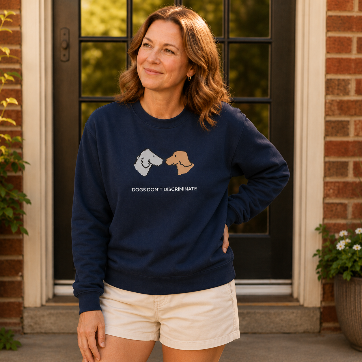 Dogs Don't Discriminate | Softstyle Fleece Sweatshirt | Color Collection
