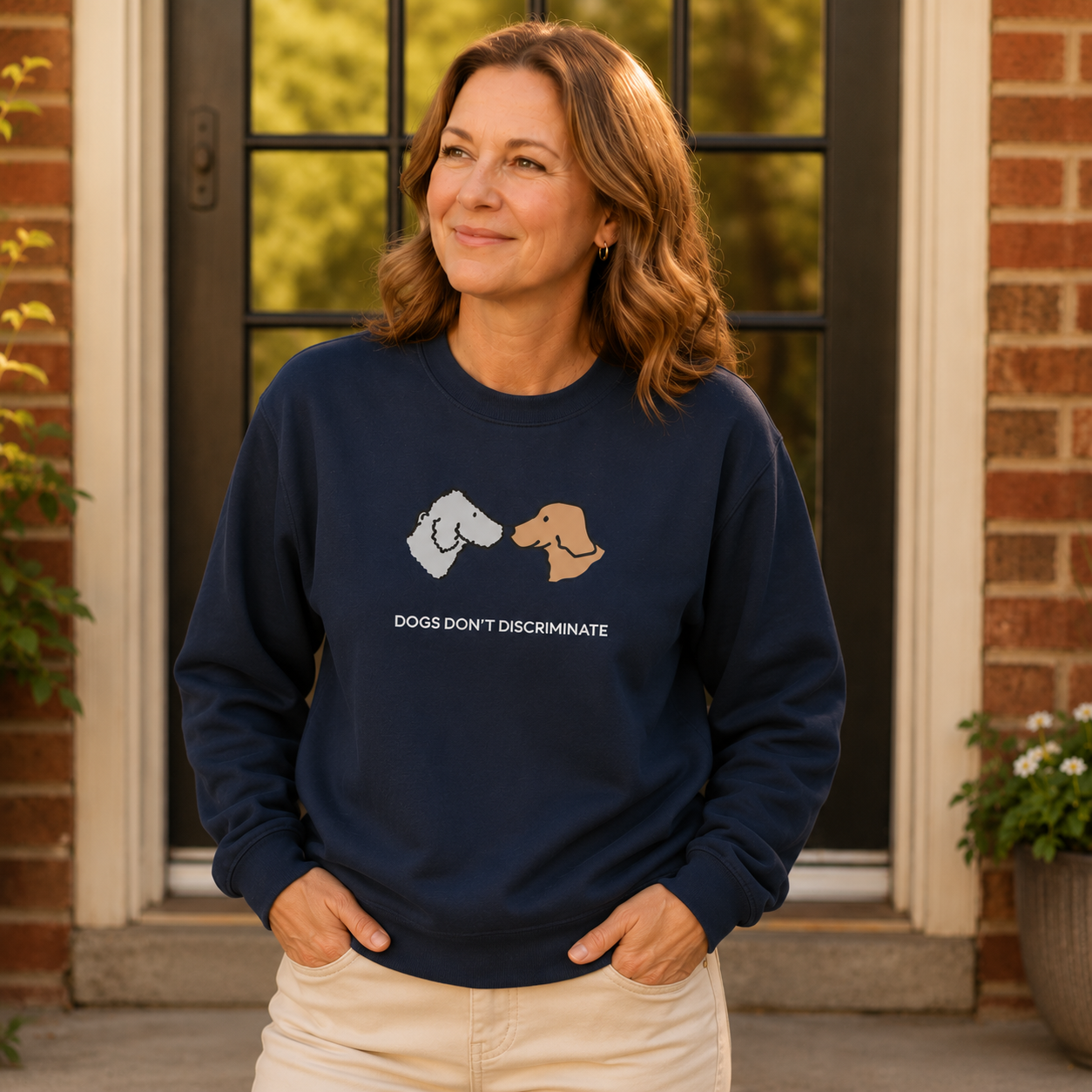 Dogs Don't Discriminate | Softstyle Fleece Sweatshirt | Color Collection