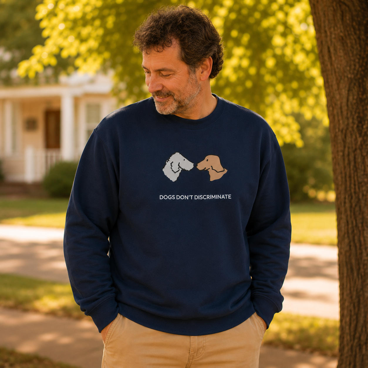 Dogs Don't Discriminate | Softstyle Fleece Sweatshirt | Color Collection