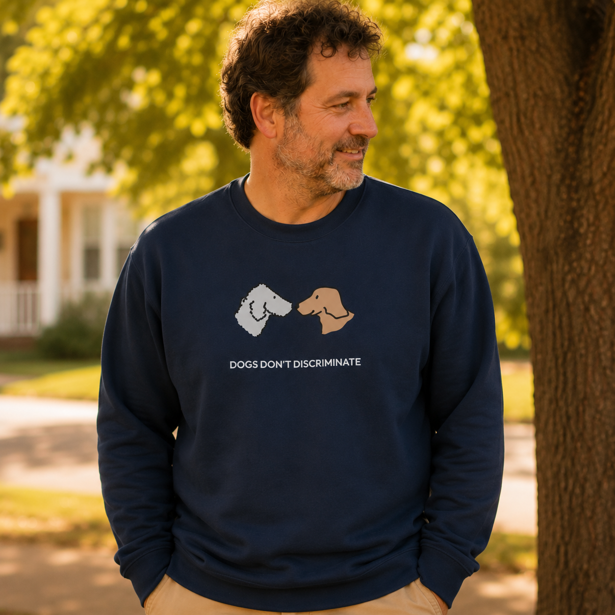 Dogs Don't Discriminate | Softstyle Fleece Sweatshirt | Color Collection