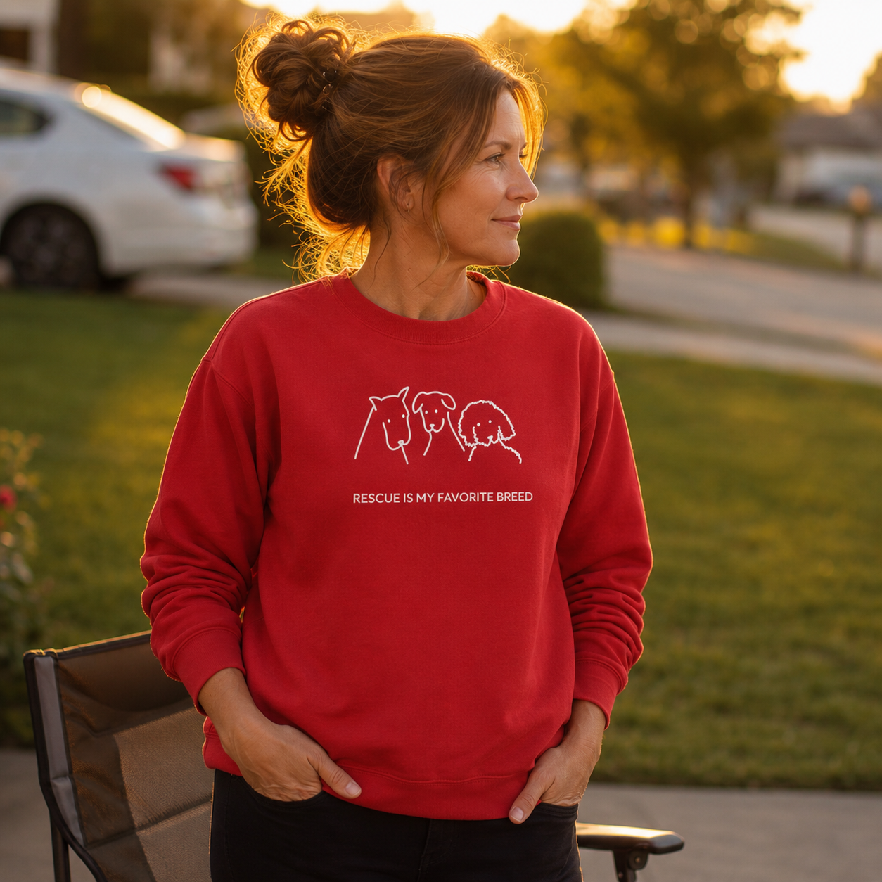 Rescue Is My Favorite Breed | Softstyle Fleece Sweatshirt | Rescue Collection