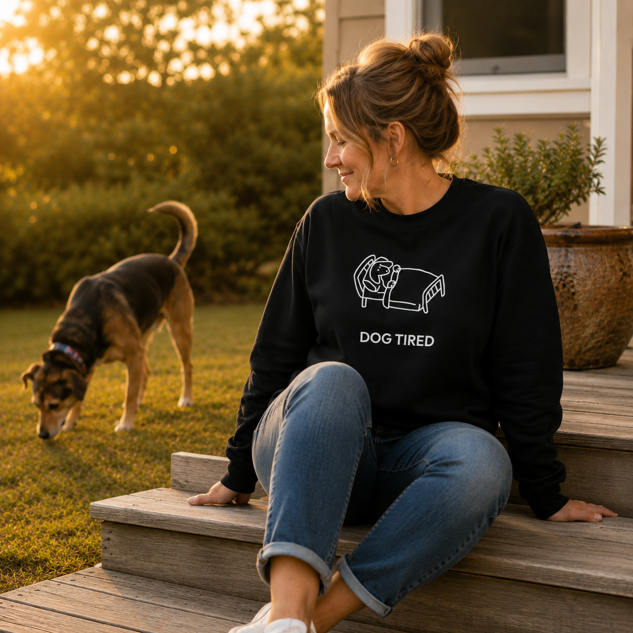 Dog Tired | Softstyle Fleece Sweatshirt