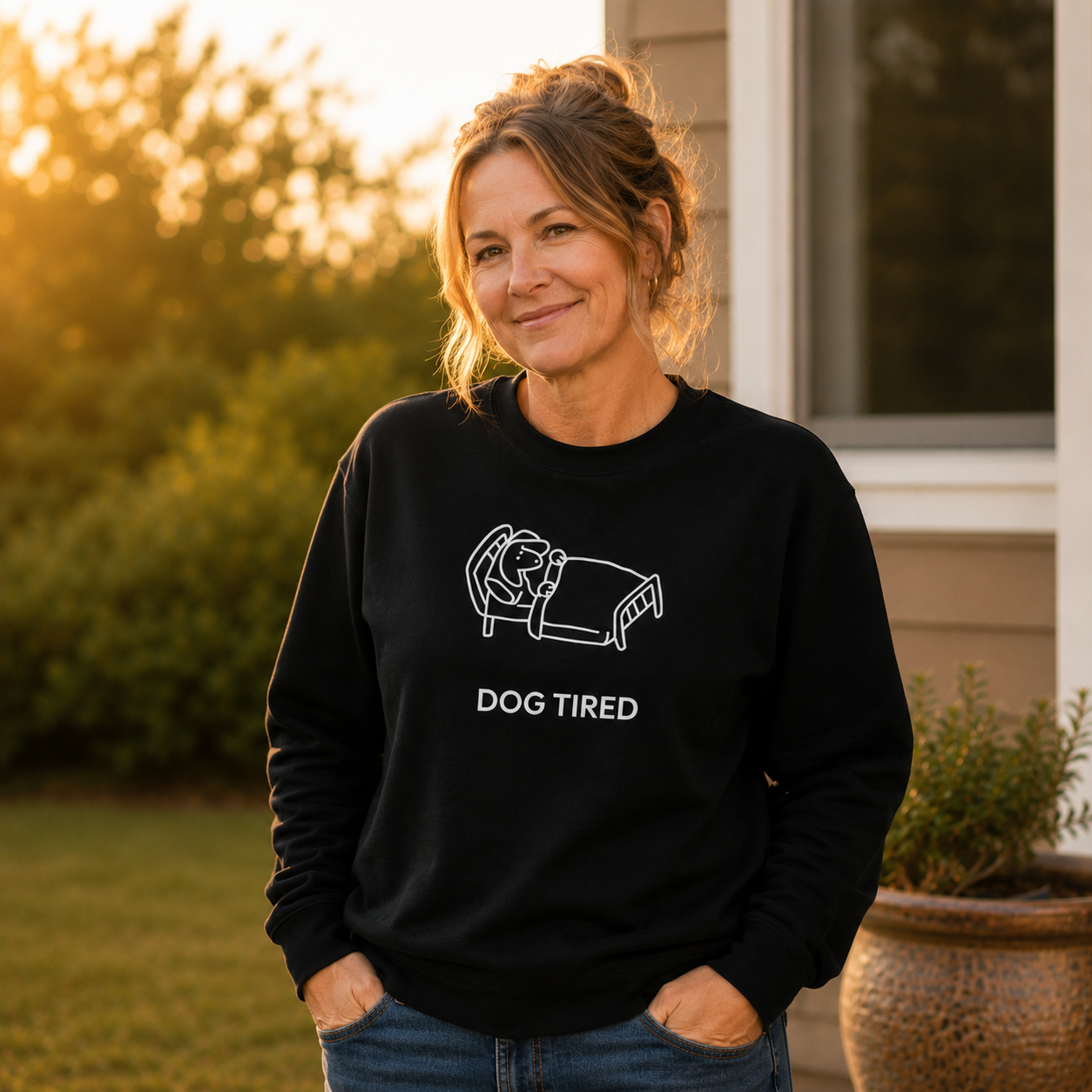 Dog Tired | Softstyle Fleece Sweatshirt