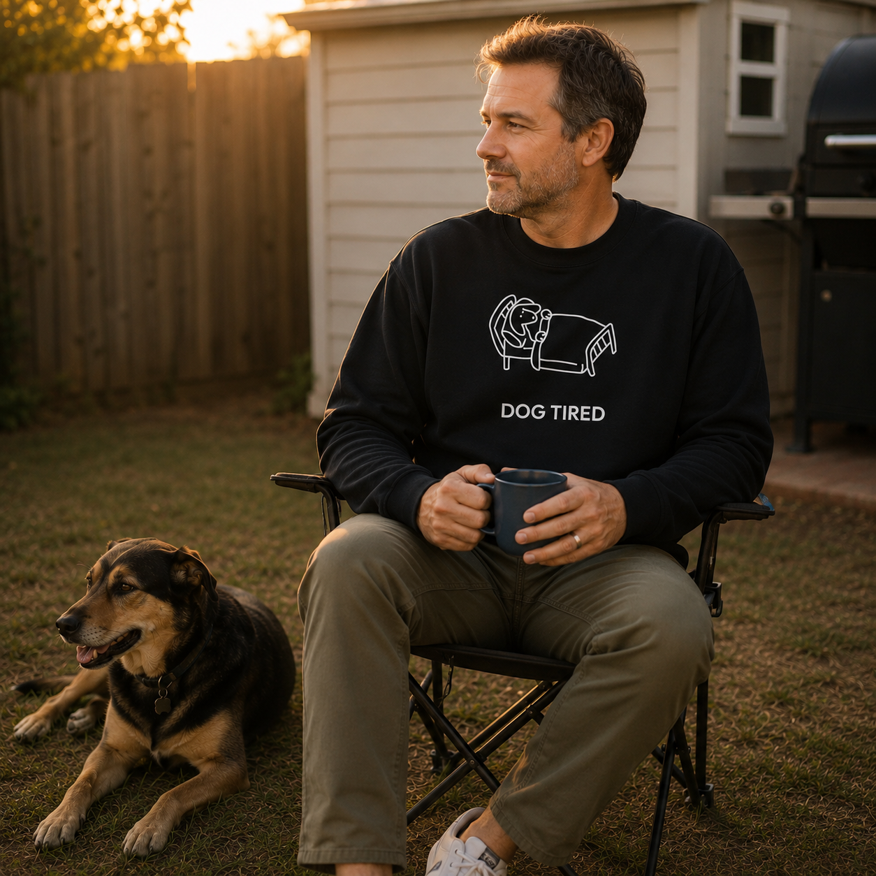 Dog Tired | Softstyle Fleece Sweatshirt