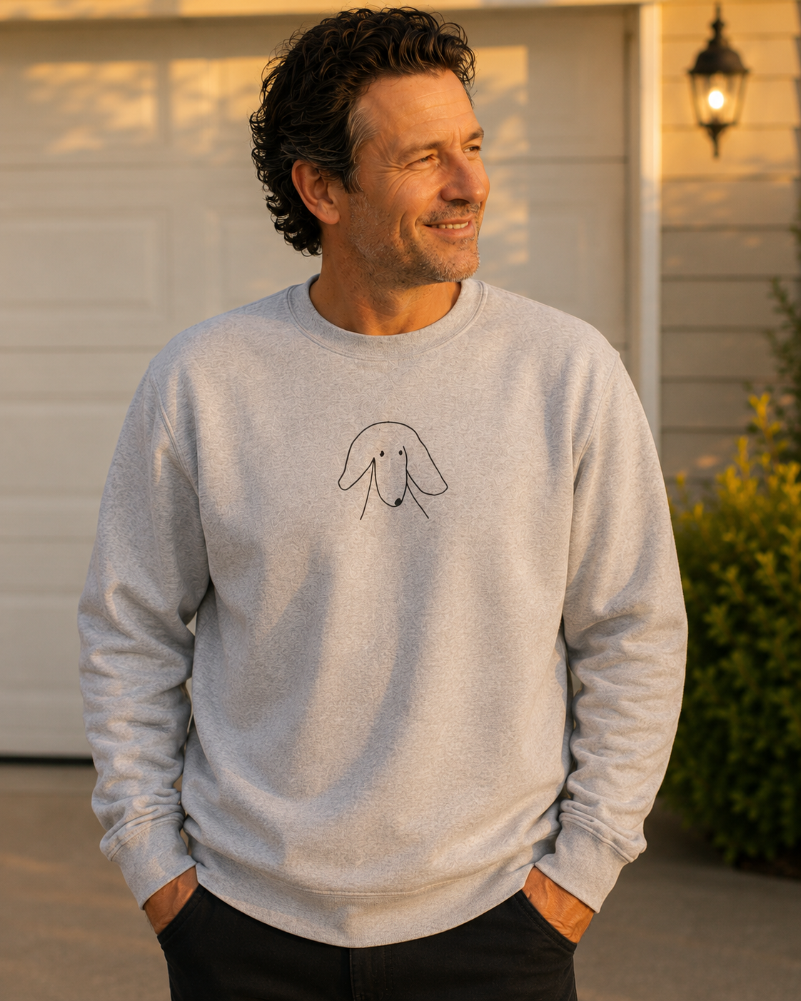 Sideways Glance | Embroidered Sweatshirt | Face Time Collection