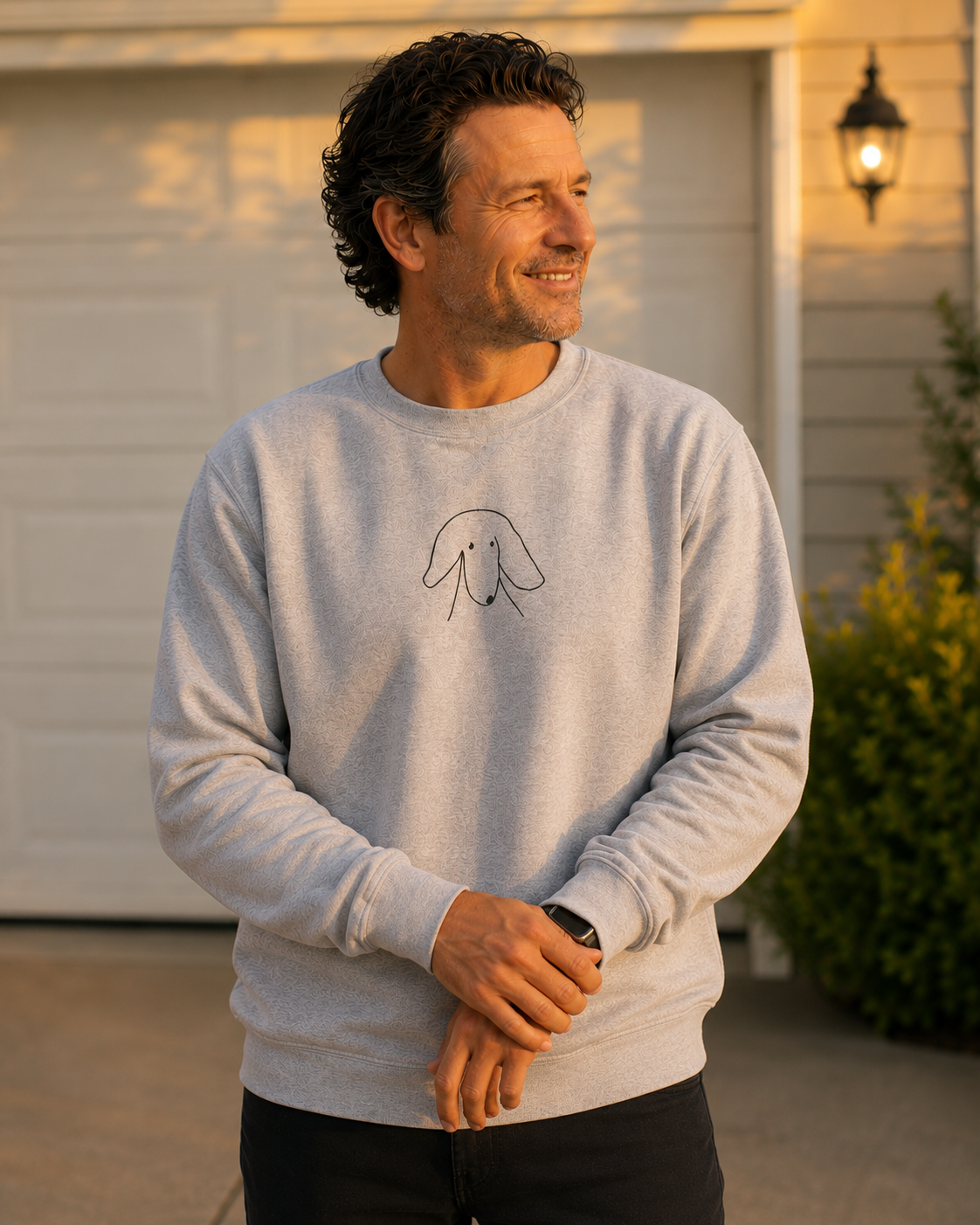 Sideways Glance | Embroidered Sweatshirt | Face Time Collection