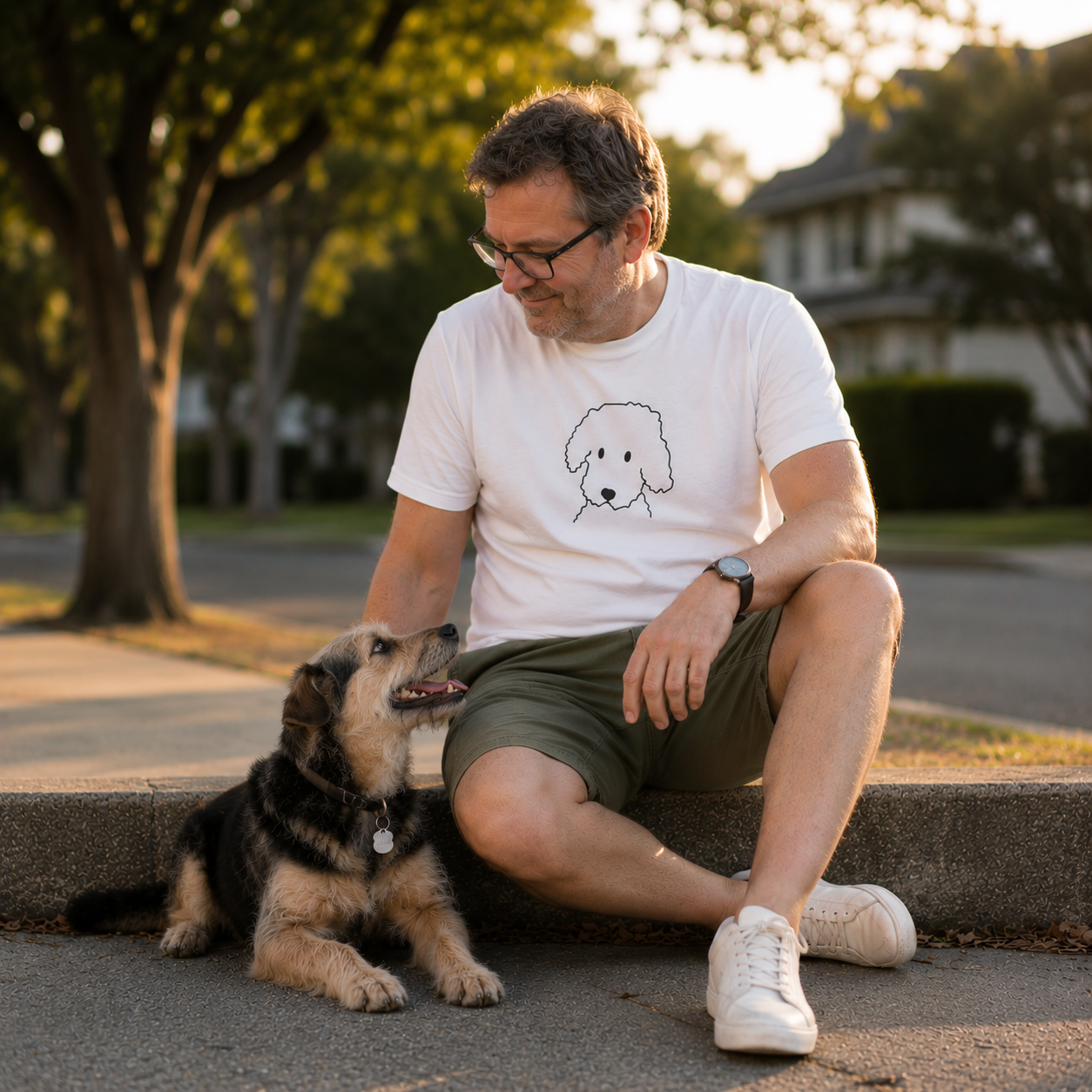 "Curly" | Soft Cotton Tee | Face Time Collection