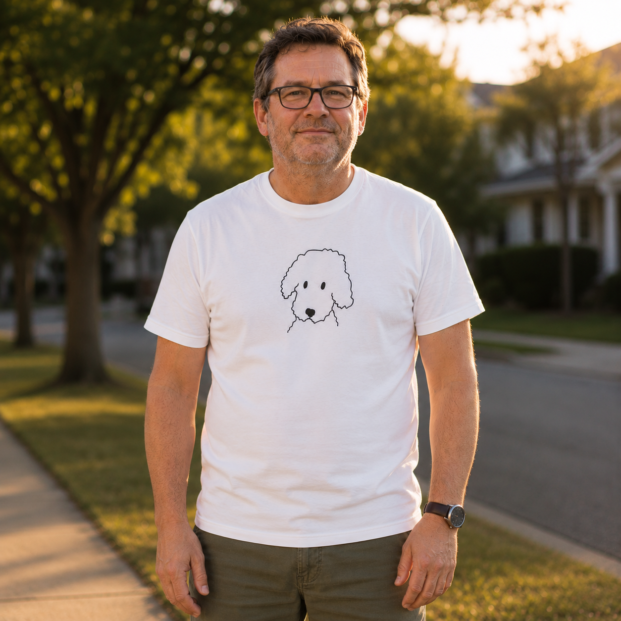 "Curly" | Soft Cotton Tee | Face Time Collection