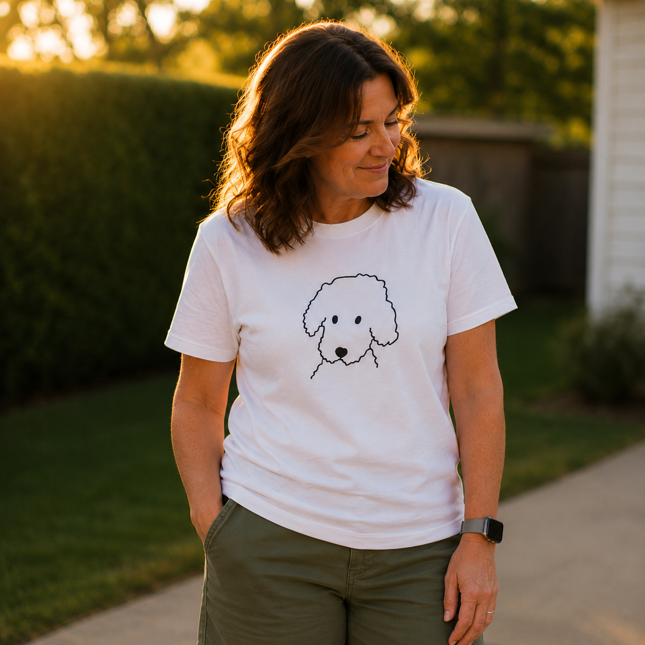 "Curly" | Soft Cotton Tee | Face Time Collection