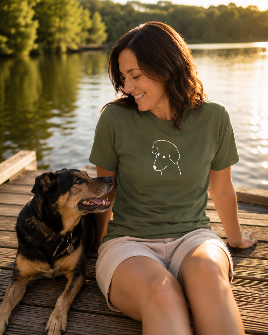 "Happy Dog" | Soft Cotton Tee | Face Time Collection