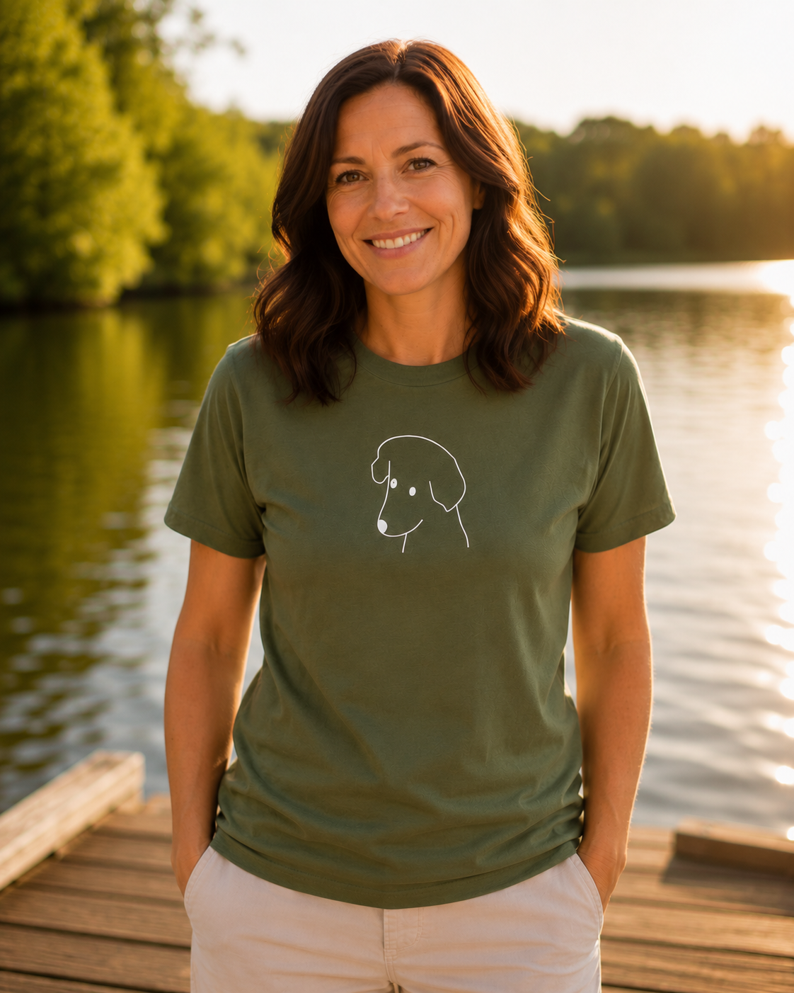 "Happy Dog" | Soft Cotton Tee | Face Time Collection
