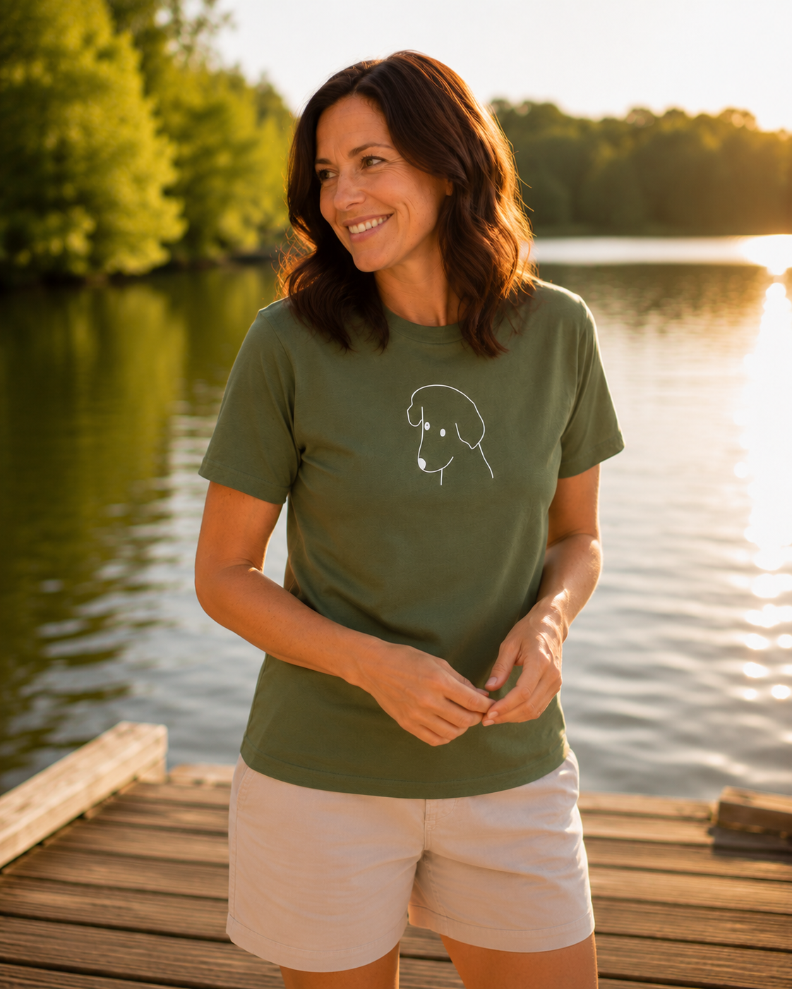 "Happy Dog" | Soft Cotton Tee | Face Time Collection