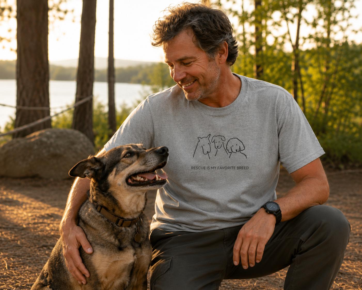Rescue Is My Favorite Breed | Soft Cotton Tee | Rescue Collection