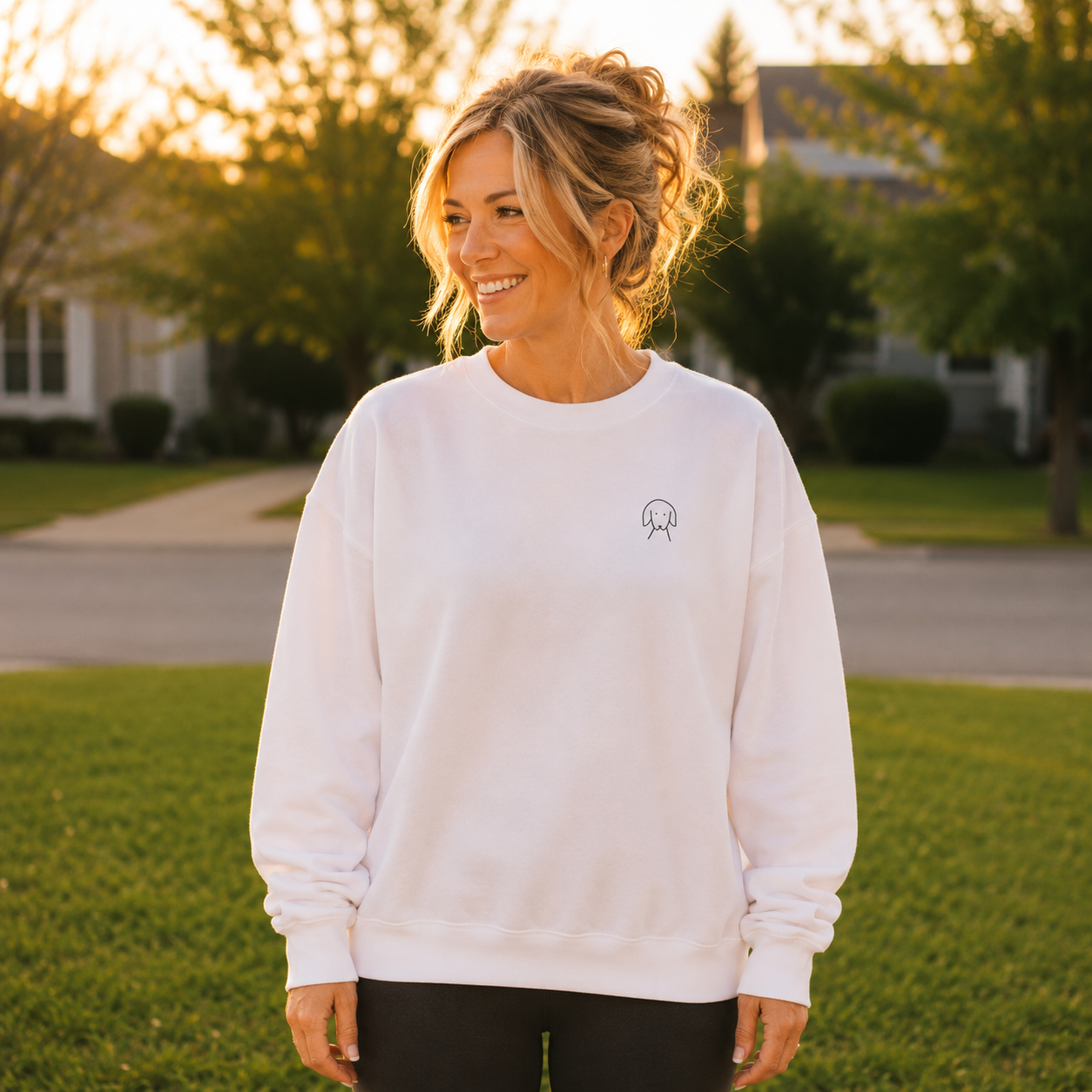 Life Is Better With A Dog -- Hiking (Back Print) | Morewoof Softstyle Fleece Sweatshirt | Color Collection