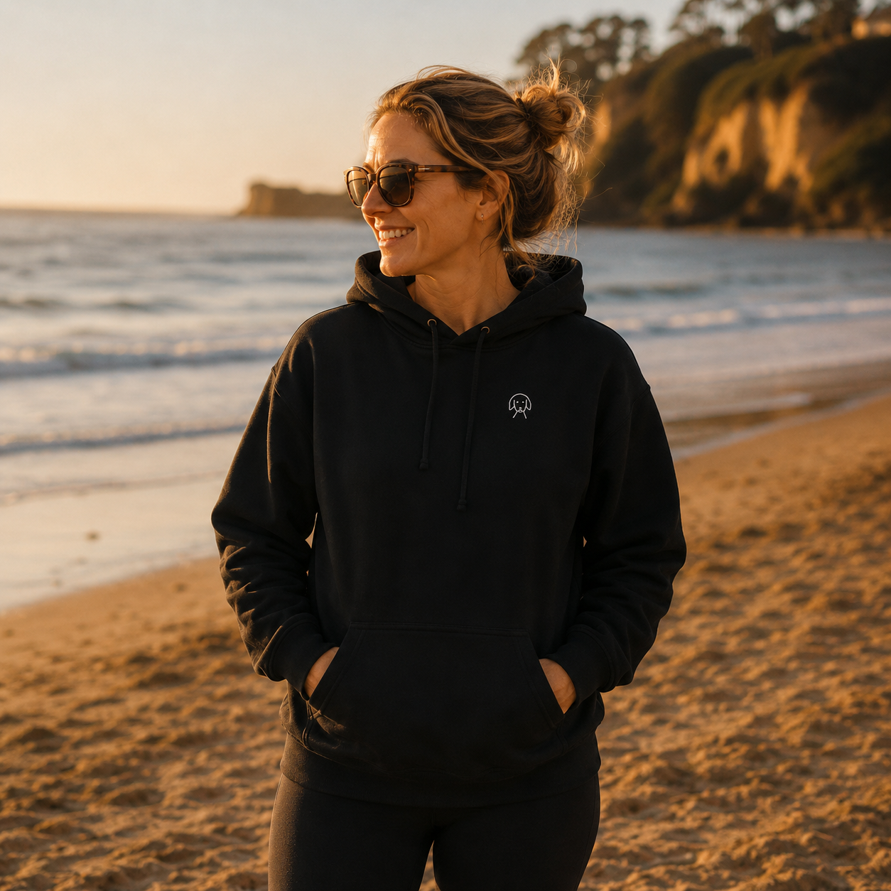Life is Better with a Dog -- Beach (Back Print) | Soft Fleece Hoodie | Life Is Better With A Dog Collection | Summer Collection