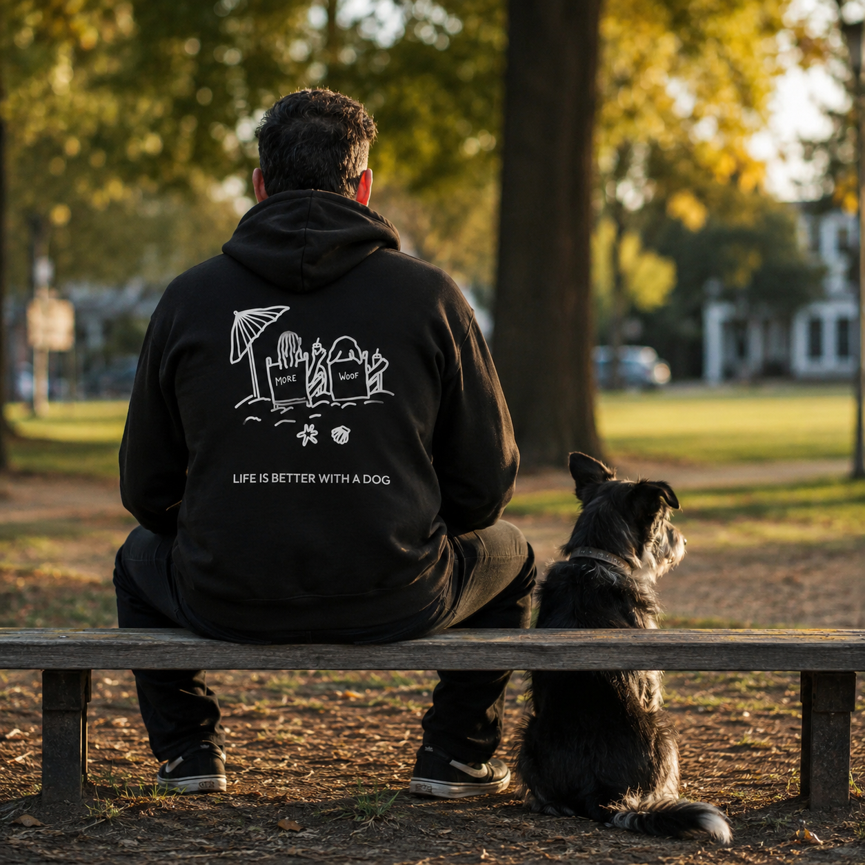 Life is Better with a Dog -- Beach (Back Print) | Soft Fleece Hoodie | Life Is Better With A Dog Collection | Summer Collection