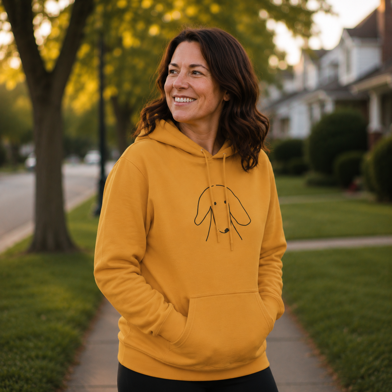 "Sideways Glance" | Softstyle Fleece Hoodie | Face Time Collection
