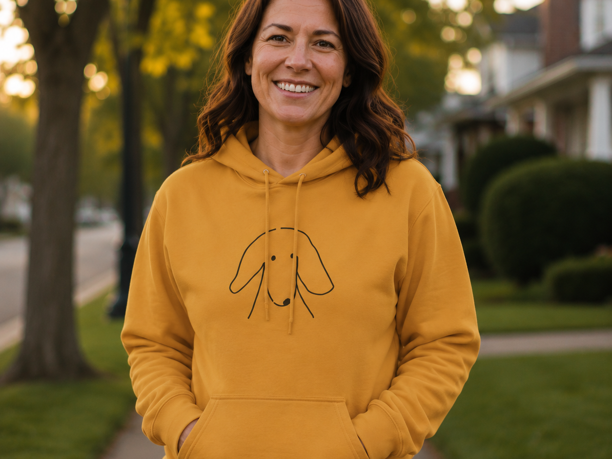 "Sideways Glance" | Soft Fleece Hoodie | Face Time Collection