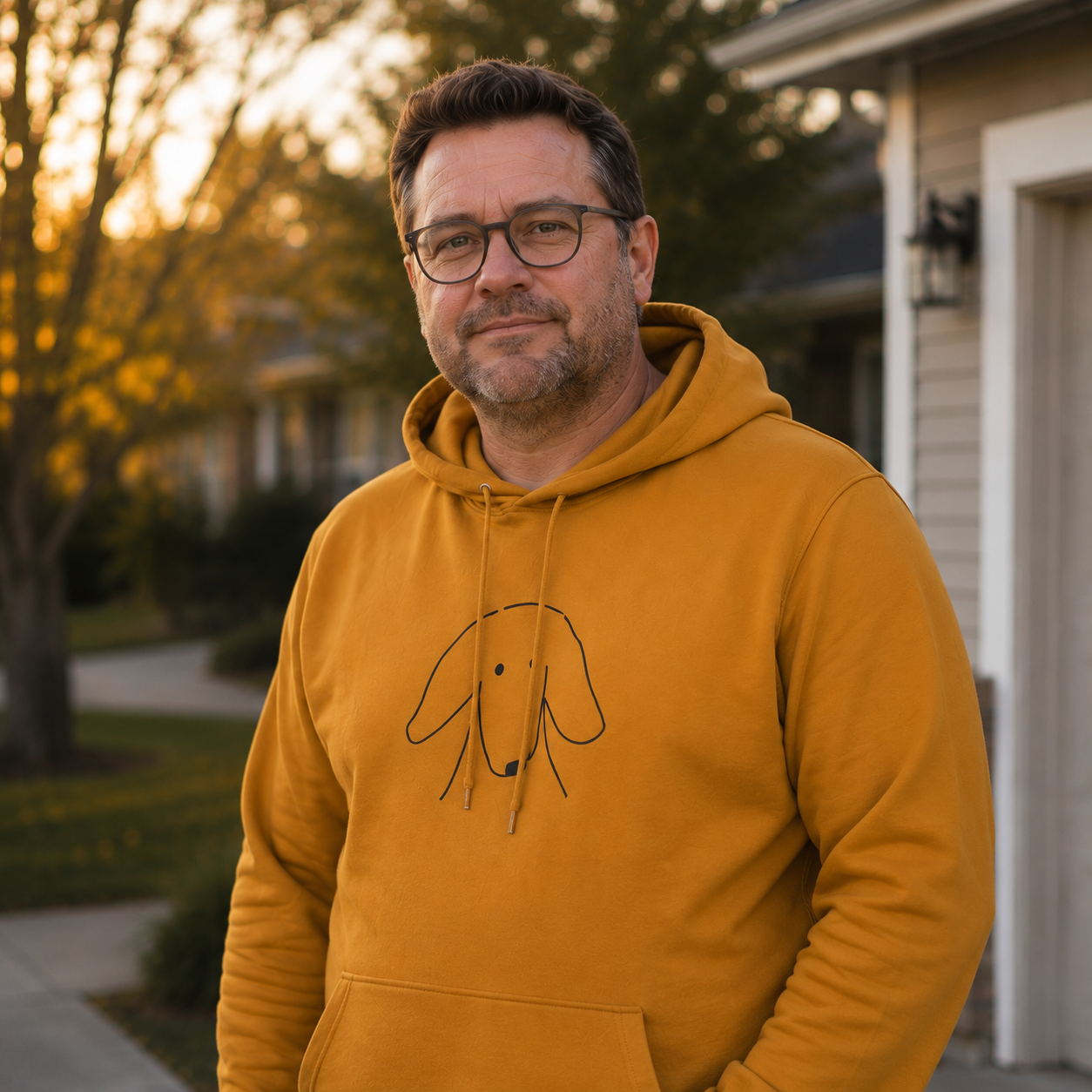 "Sideways Glance" | Softstyle Fleece Hoodie | Face Time Collection