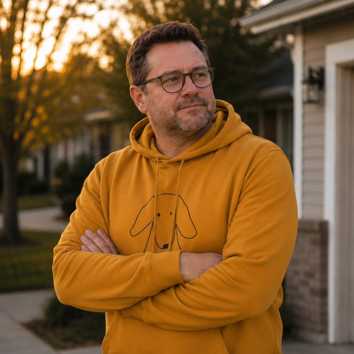 "Sideways Glance" | Soft Fleece Hoodie | Face Time Collection